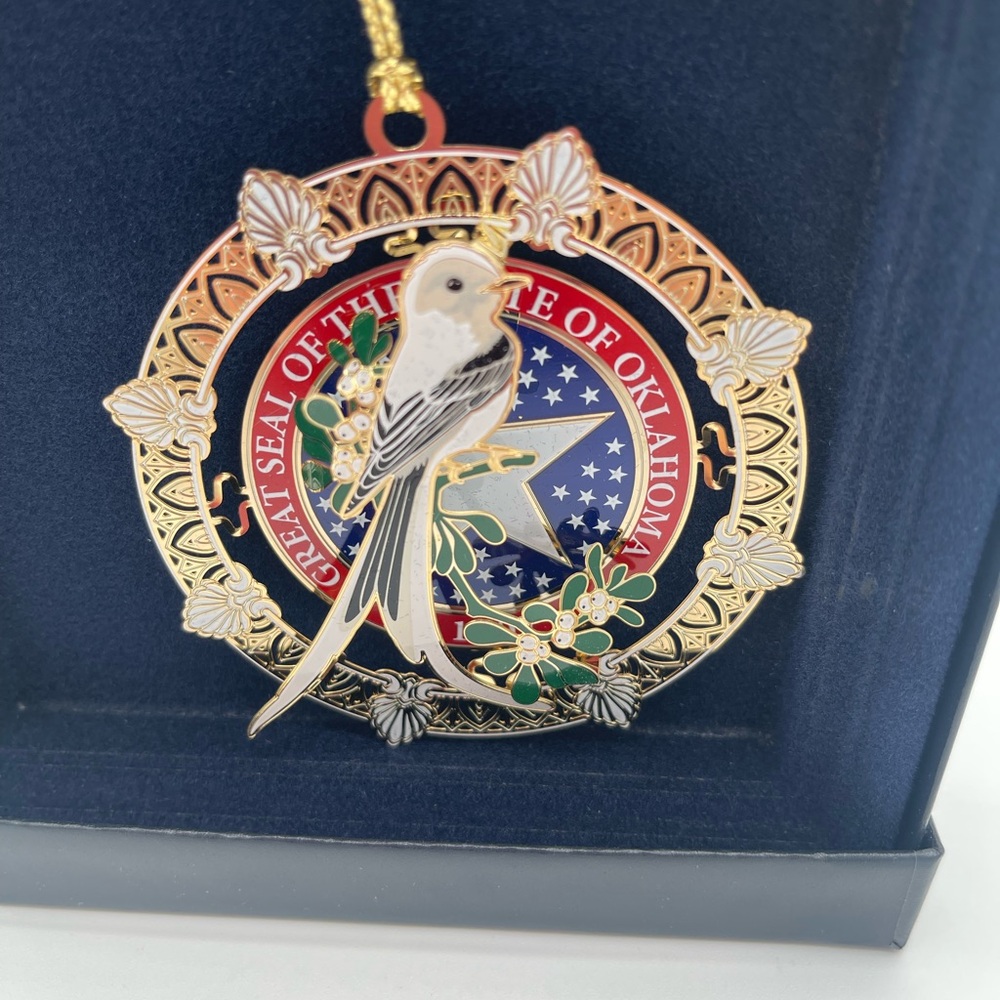 Oklahoma Governor's Mansion 2025 Christmas Ornament Scissortail